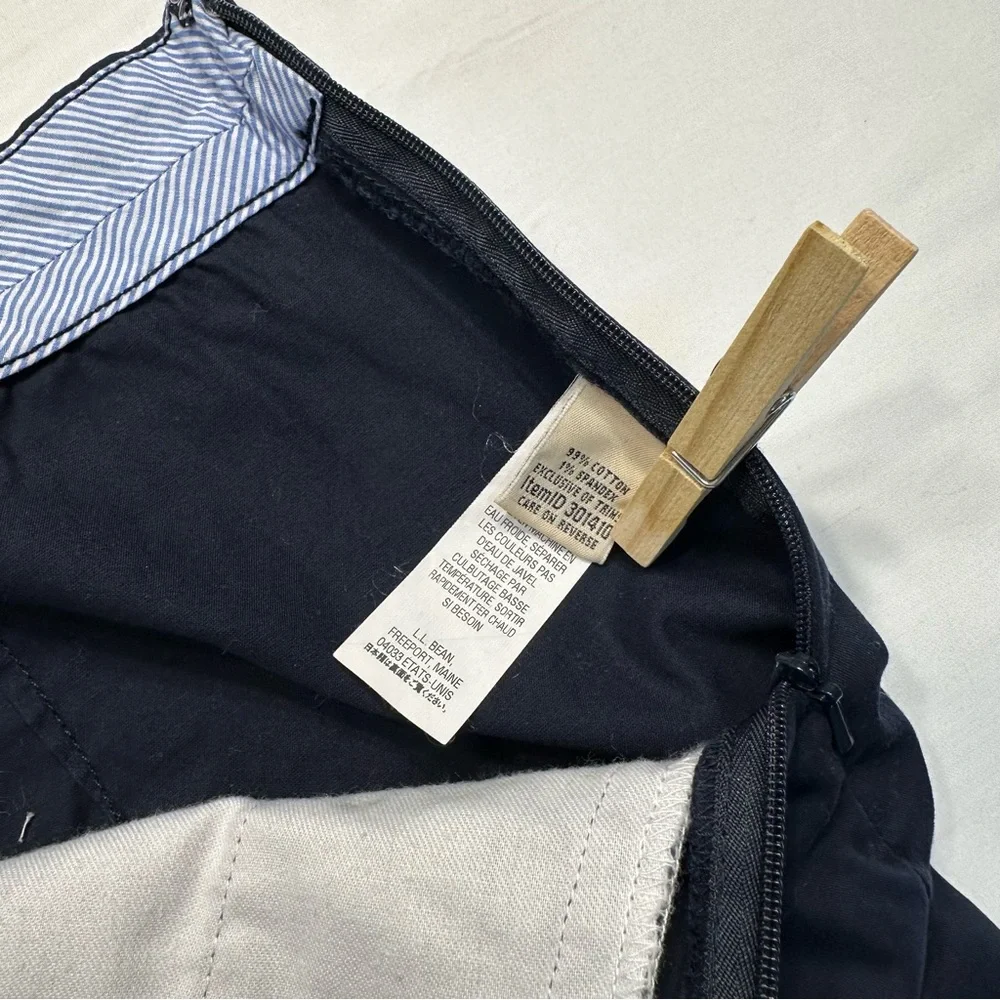 LLBean favorite fit cotton skirt two front pocket side zipper petite size 8 - Picture 7 of 9